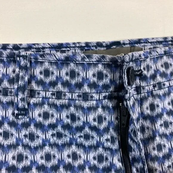 Eddie Bauer Atlantic Poplin Shorts 6 Blue Mid Rise Chino Stretch Hiking - Picture 4 of 9